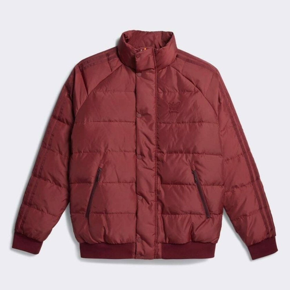 NEW adidas Originals Men's Jonah Hill Puffer Jacket Coat GL5374 Burgundy - Picture 3 of 12